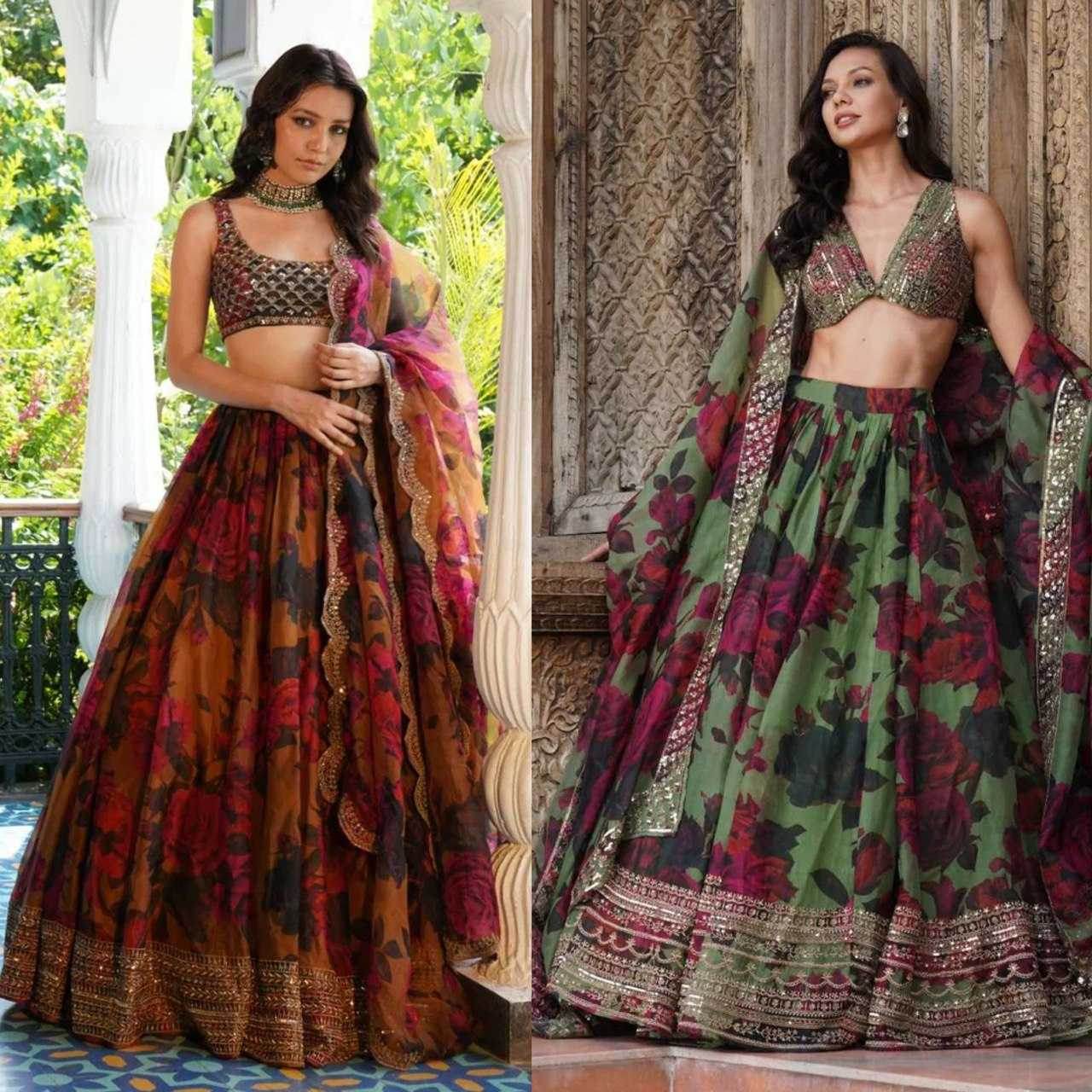 Organza Thread Work Lehenga - MYLUXURY LANE ENTERPRISE